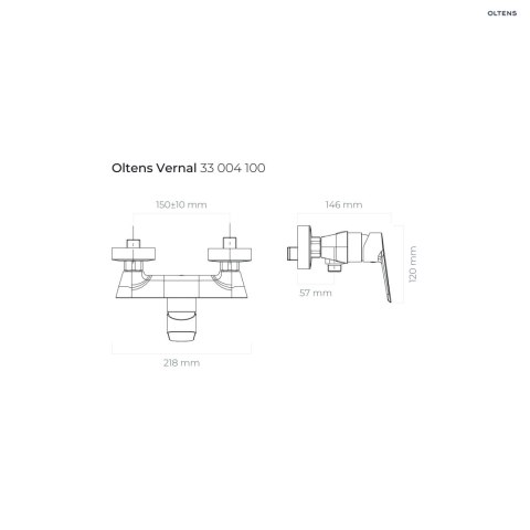 Vernal Oltens Vernal bateria prysznicowa ścienna chrom 33004100