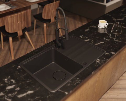 Deante Zlewozmywak granitowy 1-komorowy z ociekaczem