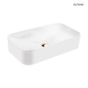 Hadsel Oltens Hadsel umywalka 61x35 cm nablatowa prostokątna biała 40326000