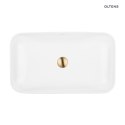 Hadsel Oltens Hadsel umywalka 61x35 cm nablatowa prostokątna biała 40326000
