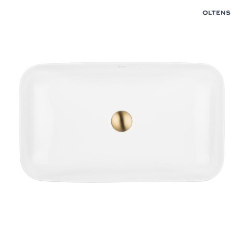 Hadsel Oltens Hadsel umywalka 61x35 cm nablatowa prostokątna biała 40326000