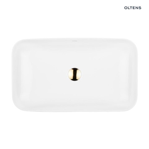 Hadsel Oltens Hadsel umywalka 61x35 cm nablatowa prostokątna biała 40326000
