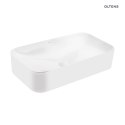 Hadsel Oltens Hadsel umywalka 61x35 cm nablatowa prostokątna biała 40326000