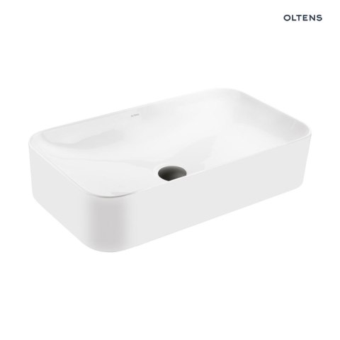 Hadsel Oltens Hadsel umywalka 61x35 cm nablatowa prostokątna biała 40326000