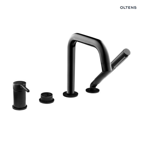 Rann Oltens Rann bateria wannowo-prysznicowa 4 otworowa nawannowa czarny mat 34205300