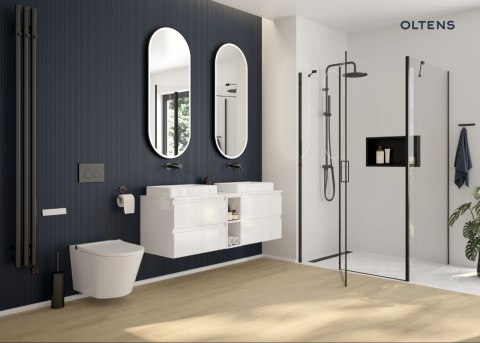 Fossa Oltens Fossa umywalka 55x34 cm nablatowa prostokątna z powłoką SmartClean biała 40801000