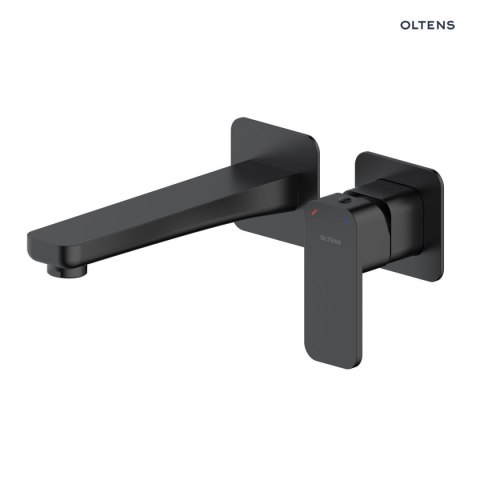 Hadsel Oltens Hadsel bateria umywalkowa podtynkowa kompletna czarny mat 32106300