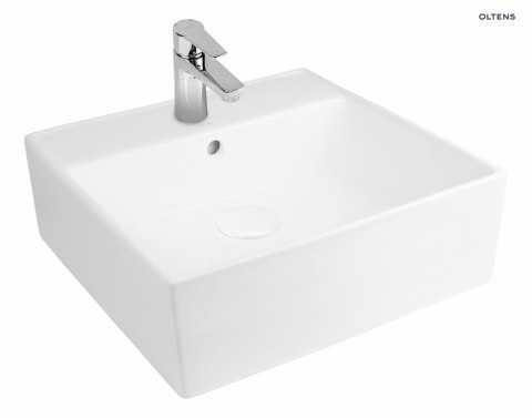 Hyls Oltens Hyls umywalka 47 cm nablatowa kwadratowa biała 41309000
