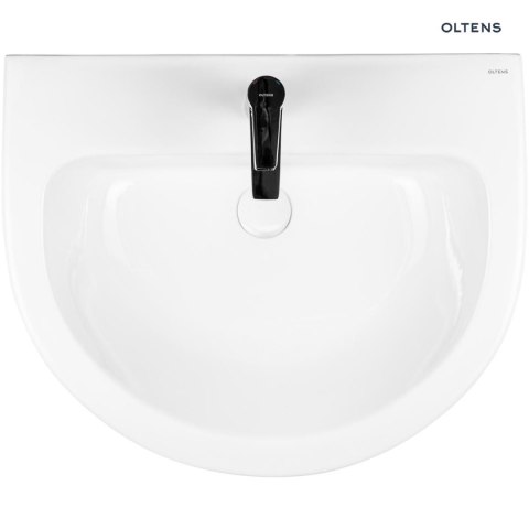 Jog Oltens Jog umywalka 61x49 cm wisząca z powłoką SmartClean biała 41501000