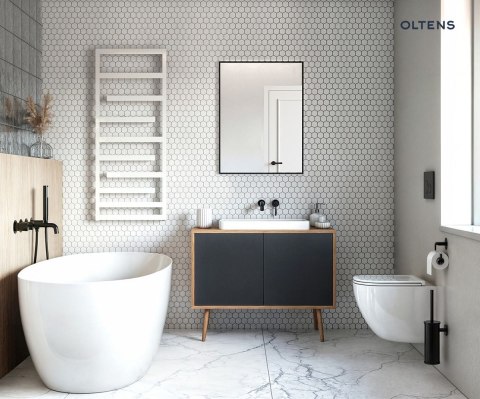 Kagera Oltens Kagera umywalka 60x42 cm nablatowa biała z powłoką SmartClean biała 40803000