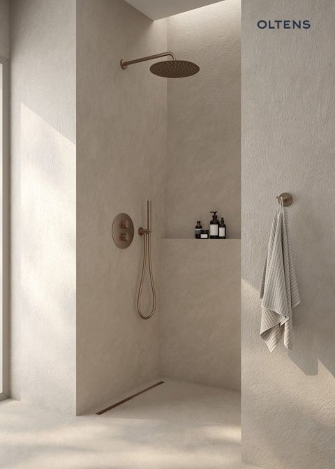 Katla Oltens Katla bateria wannowo-prysznicowa termostatyczna podtynkowa miedź szczotkowana 34600610