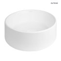 Lagde Oltens Lagde umywalka 40 cm nablatowa okrągła z powłoką SmartClean biała 40816000