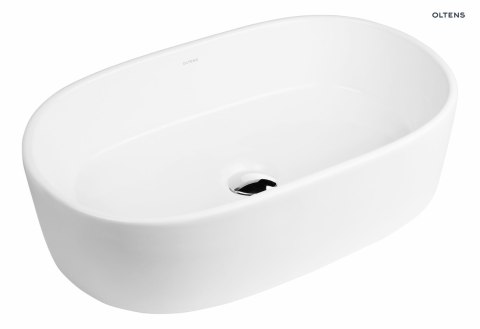 Lom Oltens Lom umywalka 55x34 cm nablatowa owalna z powłoką SmartClean biała 40811000