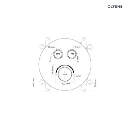 Onega Oltens Onega bateria wannowo-prysznicowa podtynkowa termostatyczna grafit 34601400