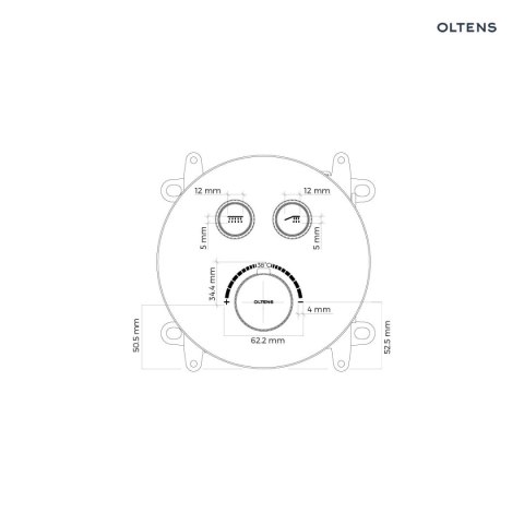 Onega Oltens Onega bateria wannowo-prysznicowa podtynkowa termostatyczna nikiel 34601910