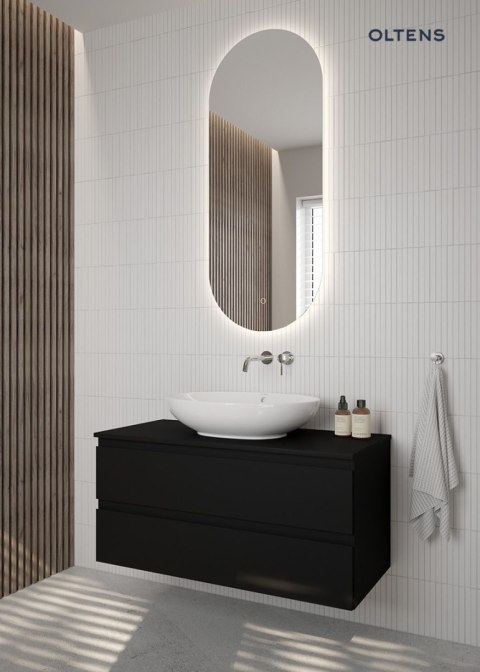 Sogne Oltens Sogne umywalka 63x42 cm nablatowa owalna z powłoką SmartClean biała 40810000