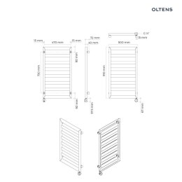 Benk Oltens Benk (e) grzejnik elektryczny 91x50 cm grafit 55104400