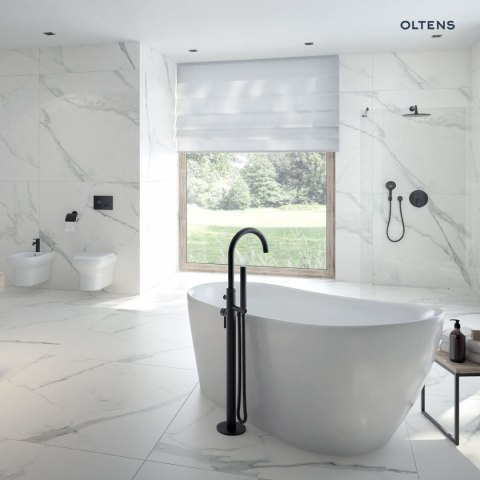 Bo Oltens Bo Walk-In ścianka prysznicowa 90 cm czarny mat/szkło przezroczyste 22001300