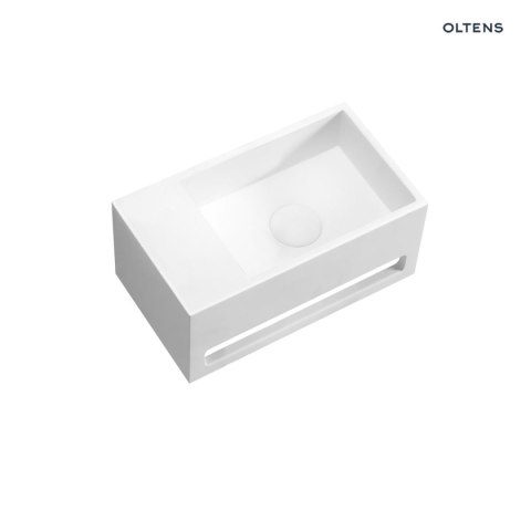 Fri Oltens Fri umywalka 35,5x20 cm ścienna LavaForm lewa biały połysk 40006000