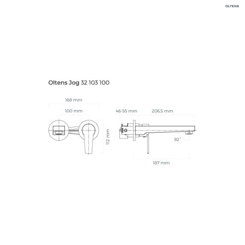 Jog Oltens Jog bateria umywalkowa podtynkowa kompletna chrom 32103100