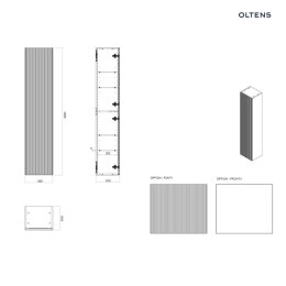 Lun Oltens Lun szafka 160 cm boczna wisząca biały mat 60036000