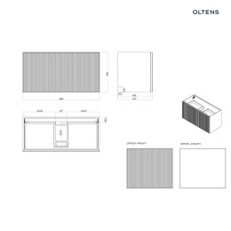 Lun Oltens Lun szafka podumywalkowa 100 cm czarny mat 60029300