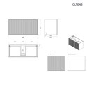 Lun Oltens Lun szafka podumywalkowa 100 cm czarny mat 60034300
