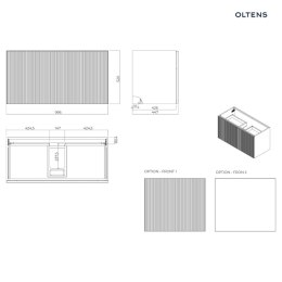 Lun Oltens Lun szafka podumywalkowa 100 cm kaszmir 60034900