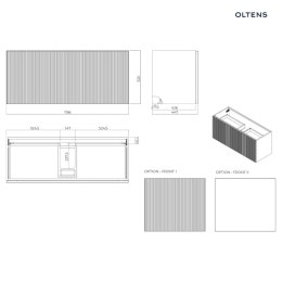 Lun Oltens Lun szafka podumywalkowa 120 cm biały mat 60035000