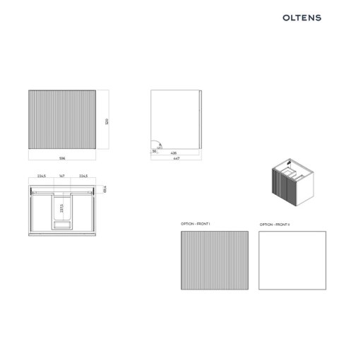 Lun Oltens Lun szafka podumywalkowa 60 cm kaszmir 60032900