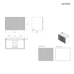 Lun Oltens Lun szafka podumywalkowa 80 cm czarny mat 60028300