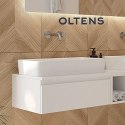 Lustra Oltens Lustra umywalka 60,5x35 cm nablatowa prostokątna z powłoką SmartClean biała 40806000