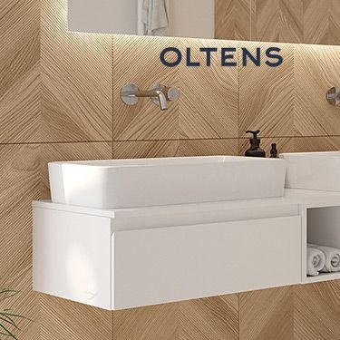 Lustra Oltens Lustra umywalka 60,5x35 cm nablatowa prostokątna z powłoką SmartClean biała 40806000