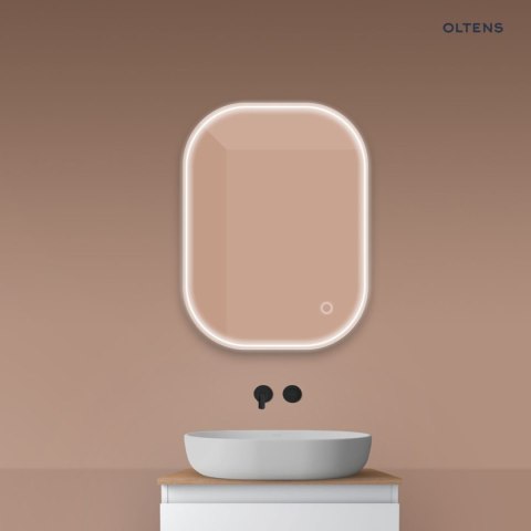 Nordlis Oltens Nordlis lustro 60x80 cm prostokątne z oświetleniem z przodu z matą grzewczą 64123000