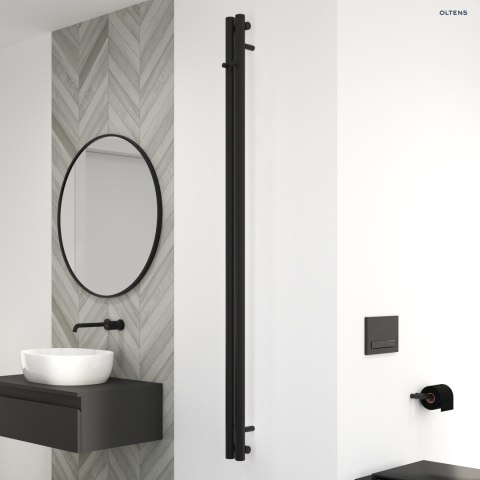 Stang Oltens Stang grzejnik łazienkowy 180x9,5 cm czarny mat 55010300