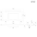 Stila Oltens Stila umywalka 100x45 cm meblowa LavaForm biały mat 40203900