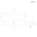 Stila Oltens Stila umywalka 120x45 cm meblowa LavaForm biały mat 40204900