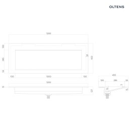 Stila Oltens Stila umywalka 120x45 cm meblowa LavaForm biały mat 40204900