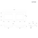 Stila Oltens Stila umywalka 120x45 cm meblowa LavaForm biały mat 40205900