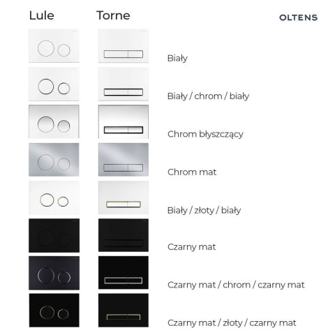 Torne Oltens Torne przycisk spłukujący do WC biały/chrom/biały 57103000