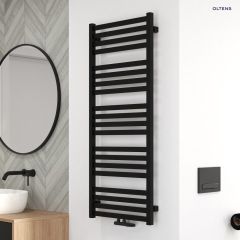 Vanlig Oltens Vanlig grzejnik łazienkowy 121x50 cm czarny mat 55008300