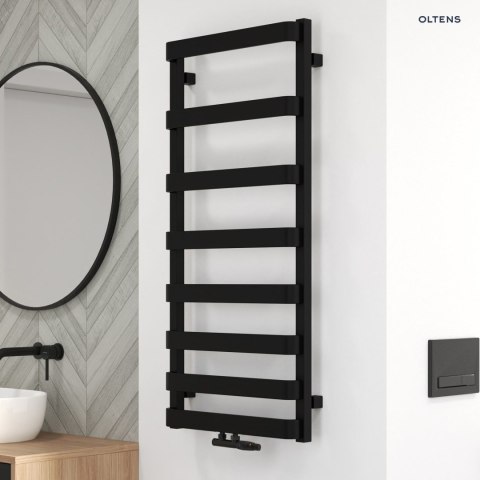 Varme Oltens Varme grzejnik łazienkowy 108,5x50 cm czarny mat 55001300