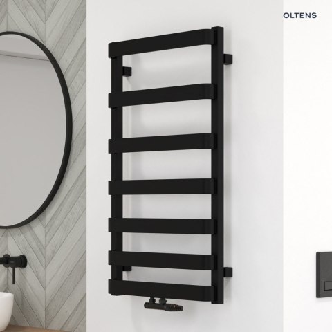 Varme Oltens Varme grzejnik łazienkowy 89,5x50 cm czarny mat 55000300