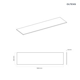 Vernal Oltens Vernal blat 180 cm naszafkowy slim dąb 63021060