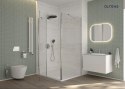 Bergytan Oltens Bergytan brodzik 140x80 cm prostokątny RockSurface biały 15106000