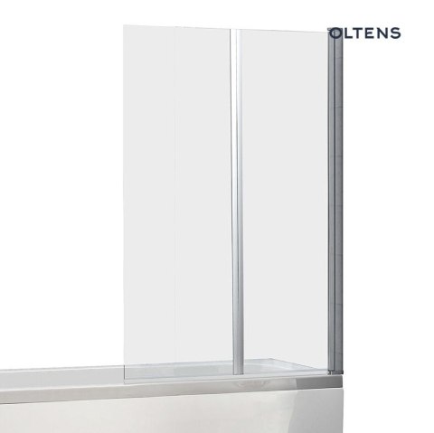 Fulla Oltens Fulla parawan nawannowy 2-częściowy 98x140 cm chrom/szkło przezroczyste 23204100
