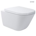 Hadsel Zestaw Oltens Hadsel miska wisząca PureRim z powłoką SmartClean z deską wolnoopadającą twardą biała 42540000