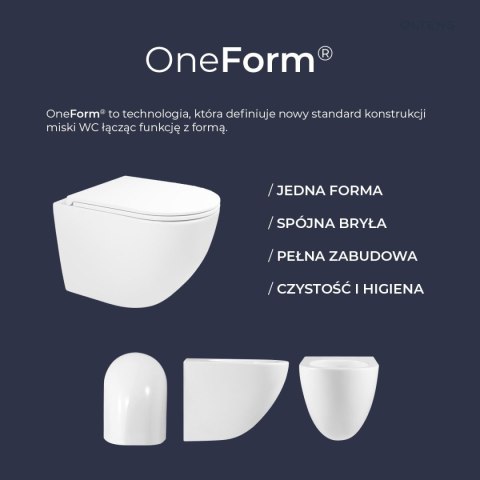 Hamnes Oltens Hamnes OneForm Kort Stille PureRim miska WC wisząca z powłoką SmartClean biały połysk 42553000