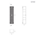 Hamnes Oltens Hamnes szafka 160 cm boczna wisząca biały mat 60038000