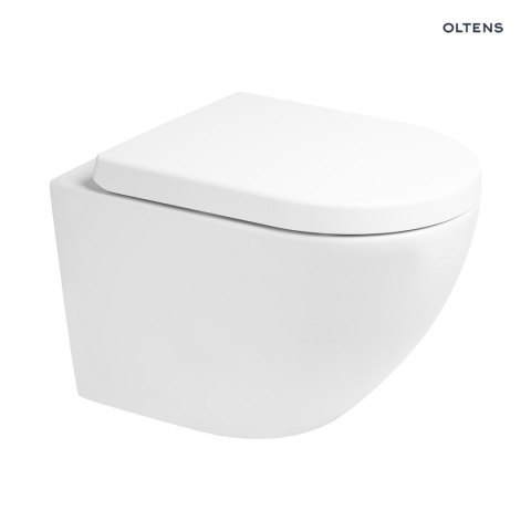 Hamnes Zestaw Oltens Hamnes Kort Stille miska WC wisząca PureRim z deską wolnoopadającą biały 42026000